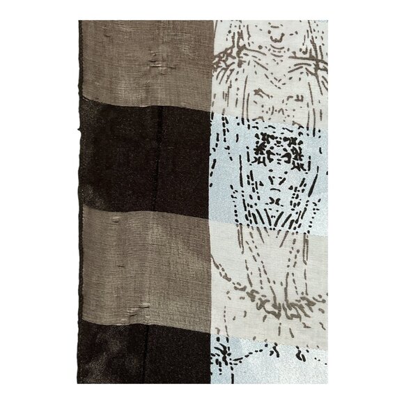 Vintage Picasso-Inspired Silk Scarf – Abstract Woman Print Art Wrap 1980s–1990s - Picture 5 of 8